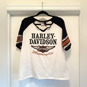 Harley Davidson Baby tee women’s size 2W 2XL logo motorcycles black biker